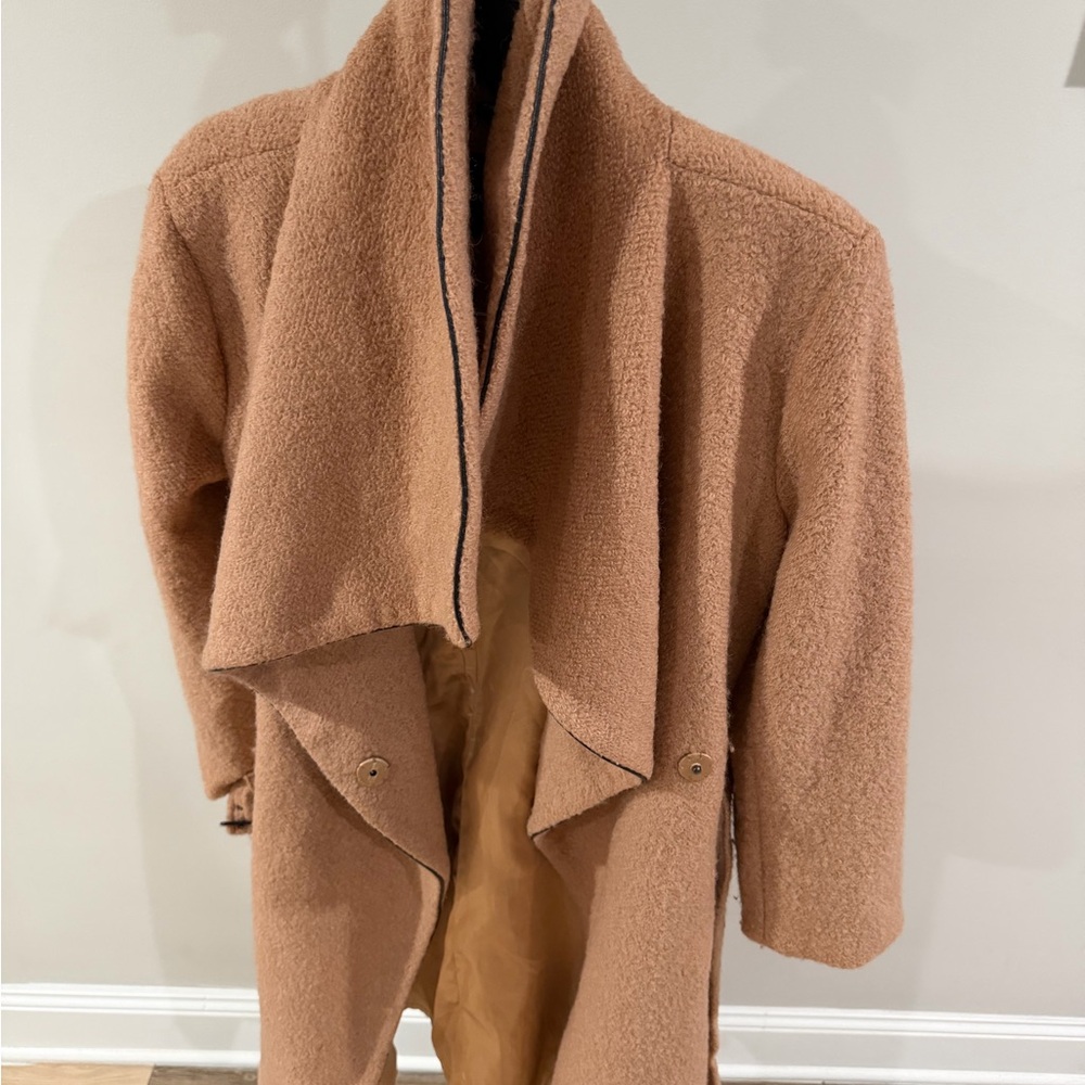 Bebe Women's Cozy Tan Teddy Coat - Picture 6 of 7